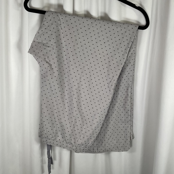 Victoria Secret Pajama Pants 100% Cotton Gray Polka Cottagecore Sexy not Sexy - Picture 2 of 6